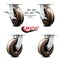 Service Caster 6 Inch Kingpinless High Temp Phenolic Wheel Caster Swivel Locks 2 Brakes, 4PK SCC-KP30S620-PHRHT-SLB-BSL-2-BSL-2 - alternate 4